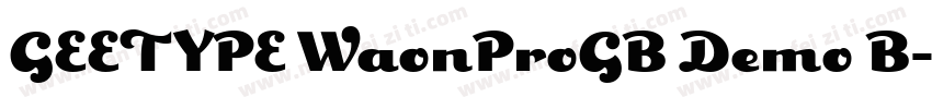GEETYPE WaonProGB Demo B字体转换